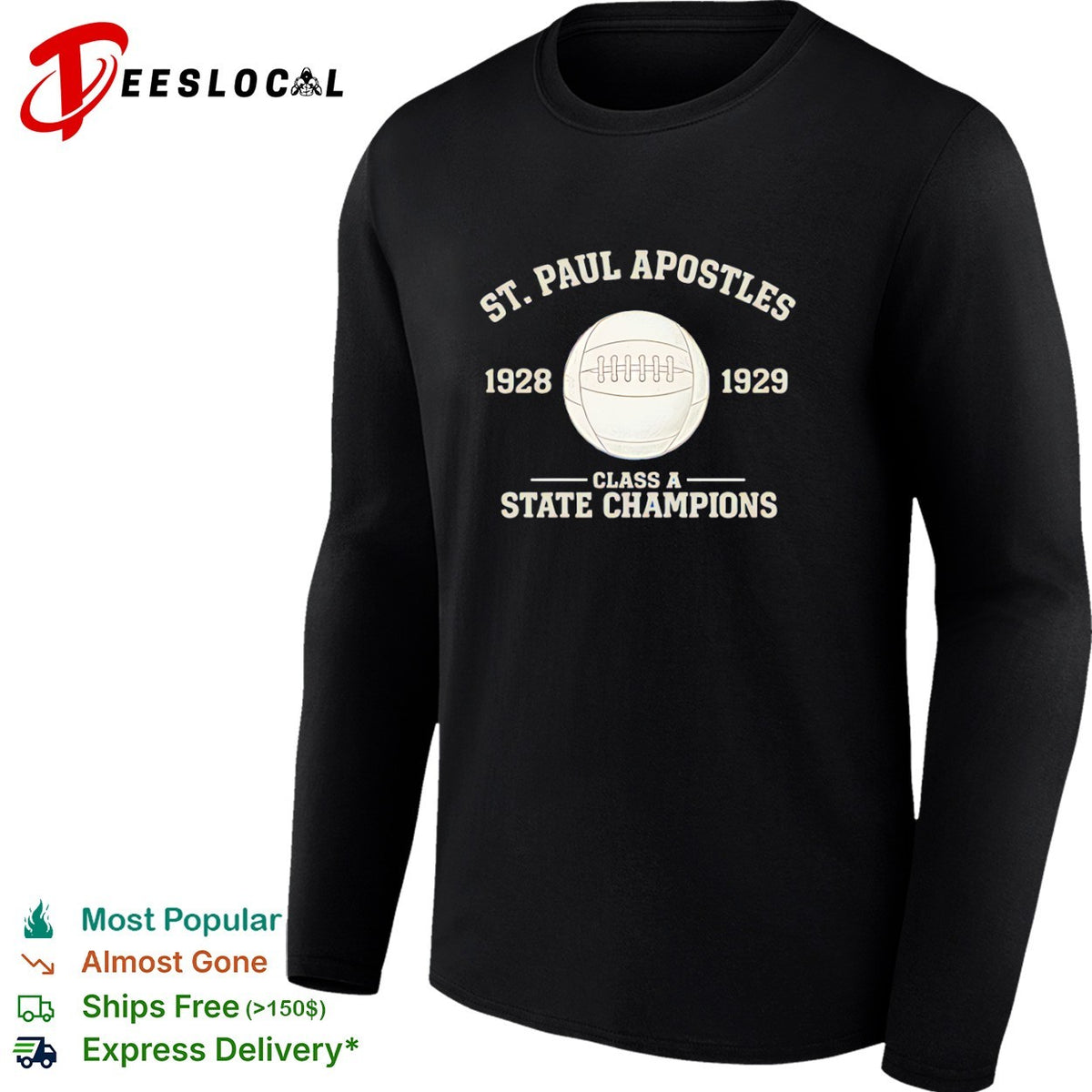 St Paul Apostles 1928 1929 Class A State Champions Football Athletic Sport shirt
