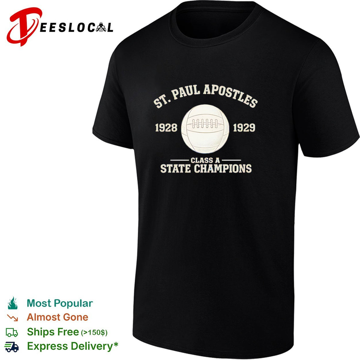St Paul Apostles 1928 1929 Class A State Champions Football Athletic Sport shirt