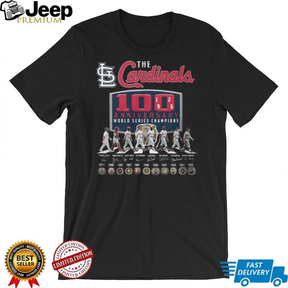 St. Louis Cardinals 100th Anniversary World Series Champions Legends Shirt