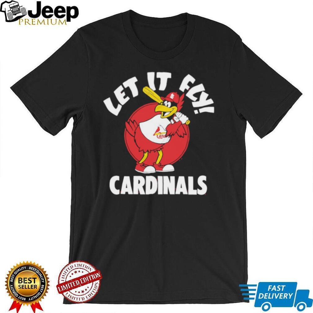 St. Louis Cardinals Let It Fly Fredbird Mascot Baseball T Shirt