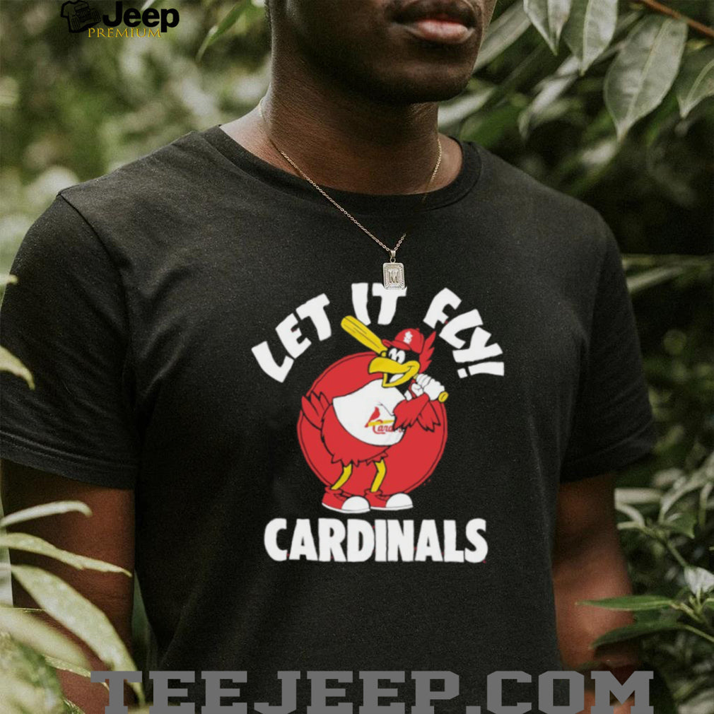 St. Louis Cardinals Let It Fly Fredbird Mascot Baseball T Shirt