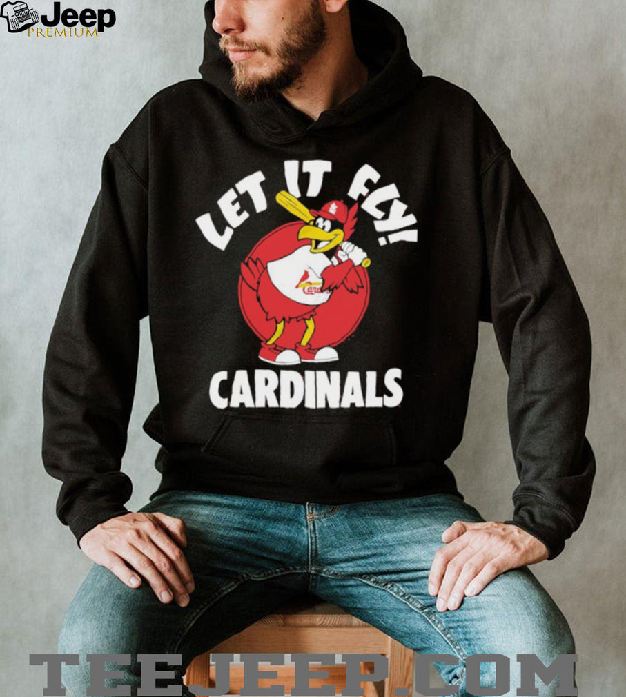 St. Louis Cardinals Let It Fly Fredbird Mascot Baseball T Shirt