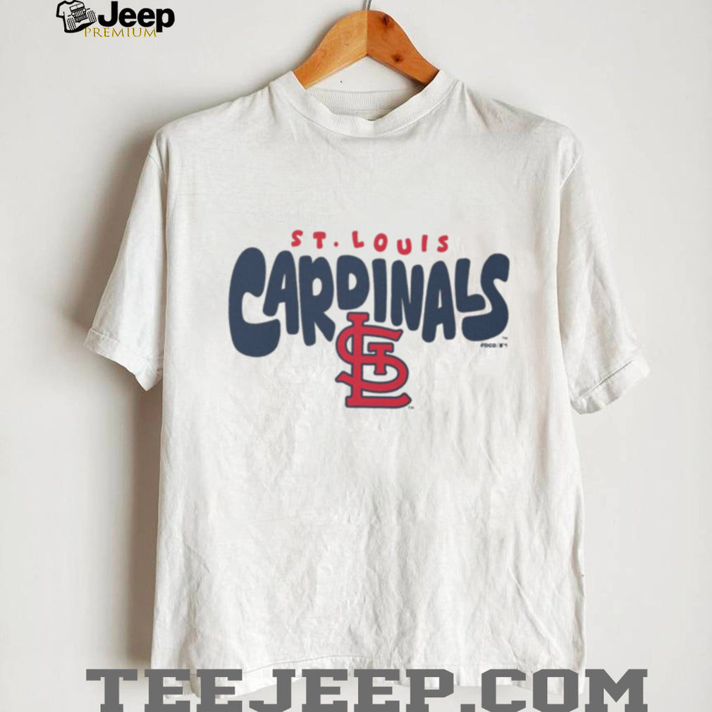 St. Louis Cardinals Oatmeal Heather Retro Script Crewneck T shirt