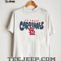 St. Louis Cardinals Oatmeal Heather Retro Script Crewneck T shirt