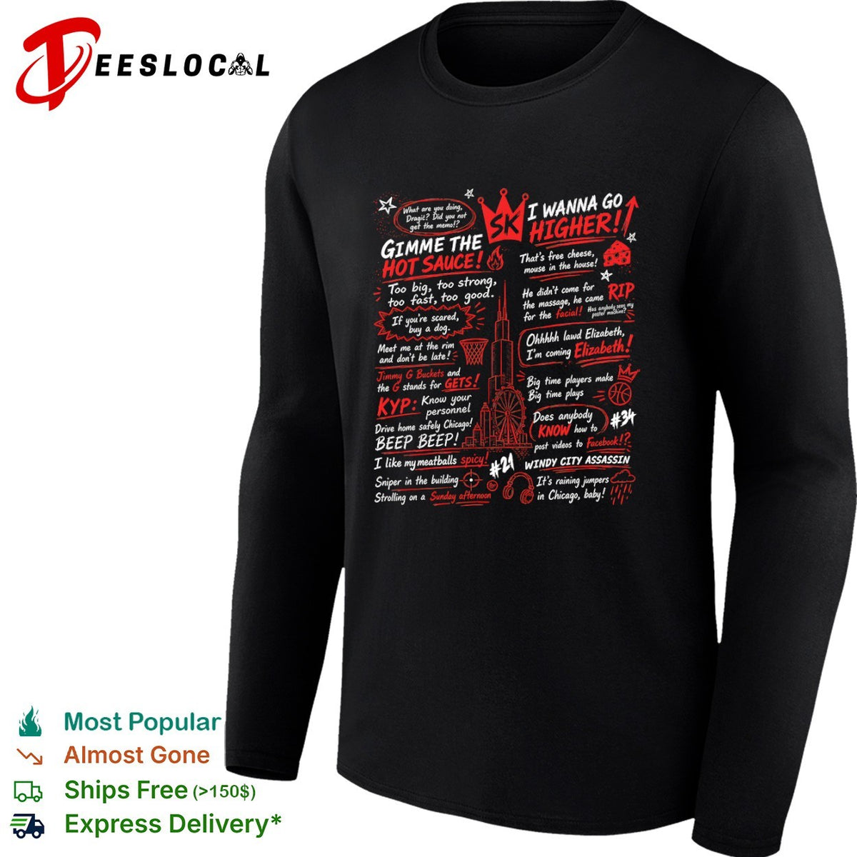 Stacey King Chicago Bulls Gimme The Hot Sauce I Wanna Go Higher shirt