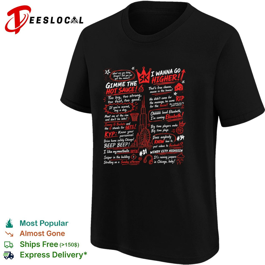 Stacey King Chicago Bulls Gimme The Hot Sauce I Wanna Go Higher shirt