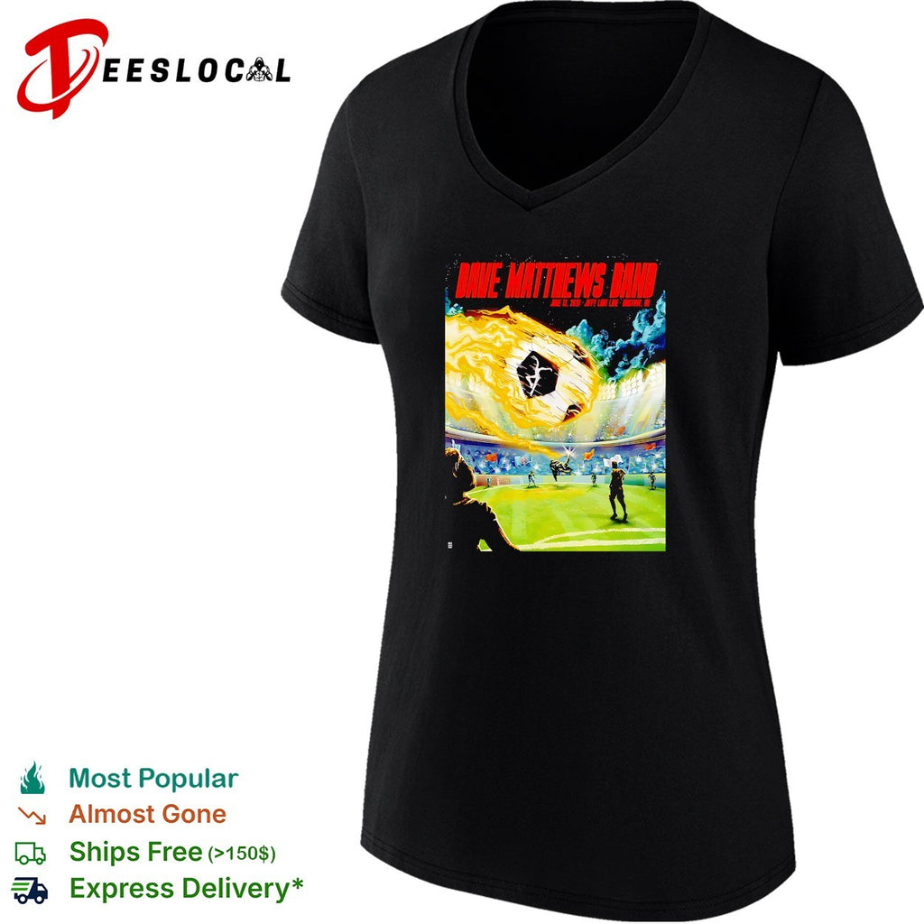 Stadium concert fireball soccer field sci-fi retro band poster version two shirt