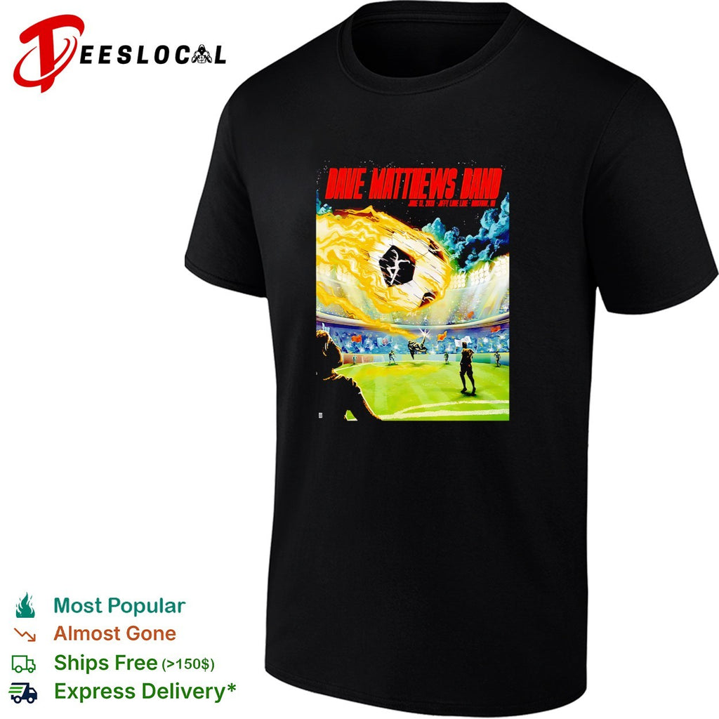 Stadium concert fireball soccer field sci-fi retro band poster version two shirt
