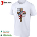 Stand for the flag kneel for the cross American flag wooden cross illustration shirt