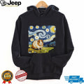 Starry Night Guinea Pig Van Gogh Style Artistic Pet Lover T Shirt