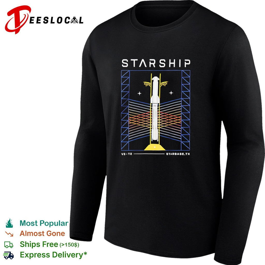 Starship SpaceX V3 T2 Starbase TX Rocket Launch Space Exploration shirt