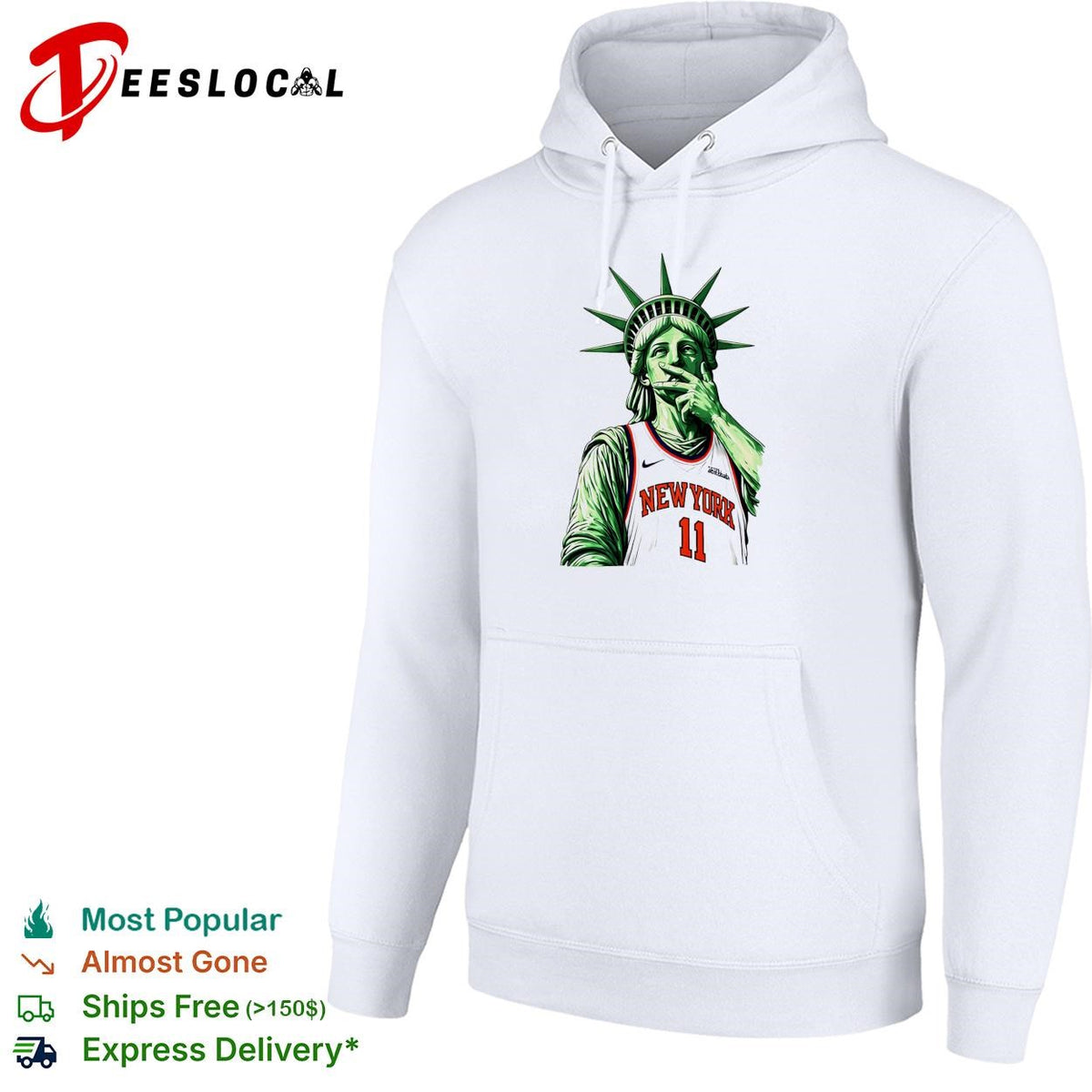 Statue of Liberty Jalen Brunson 11 Basketball three point shirt