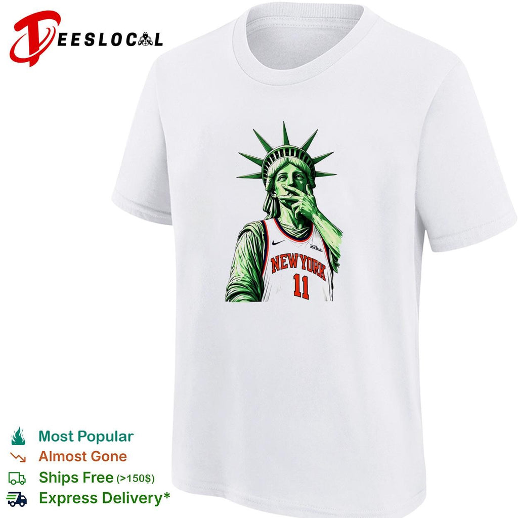 Statue of Liberty Jalen Brunson 11 Basketball three point shirt
