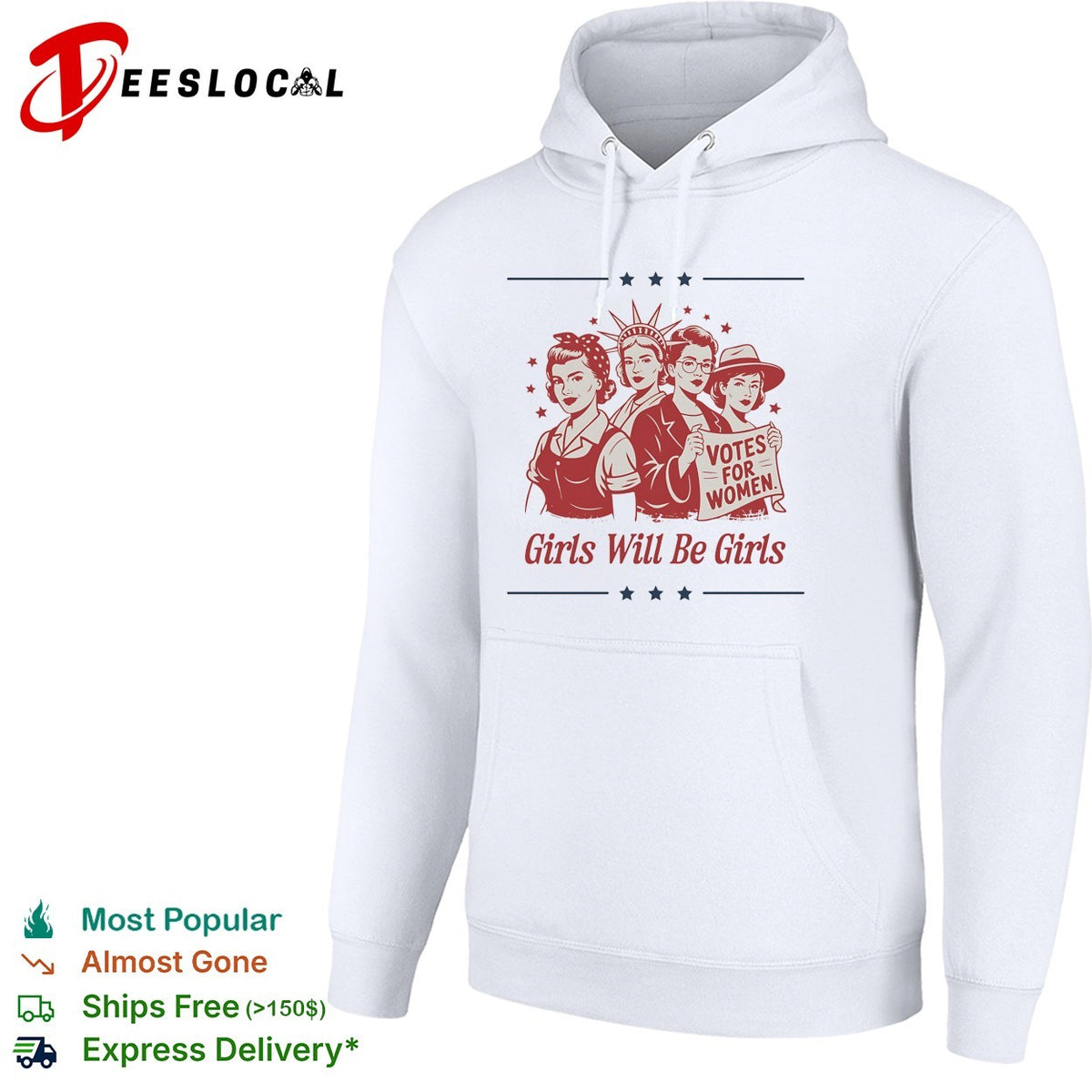 Statue of Liberty Votes for Women Girls Will Be Girls Patriotic Suffrage shirt