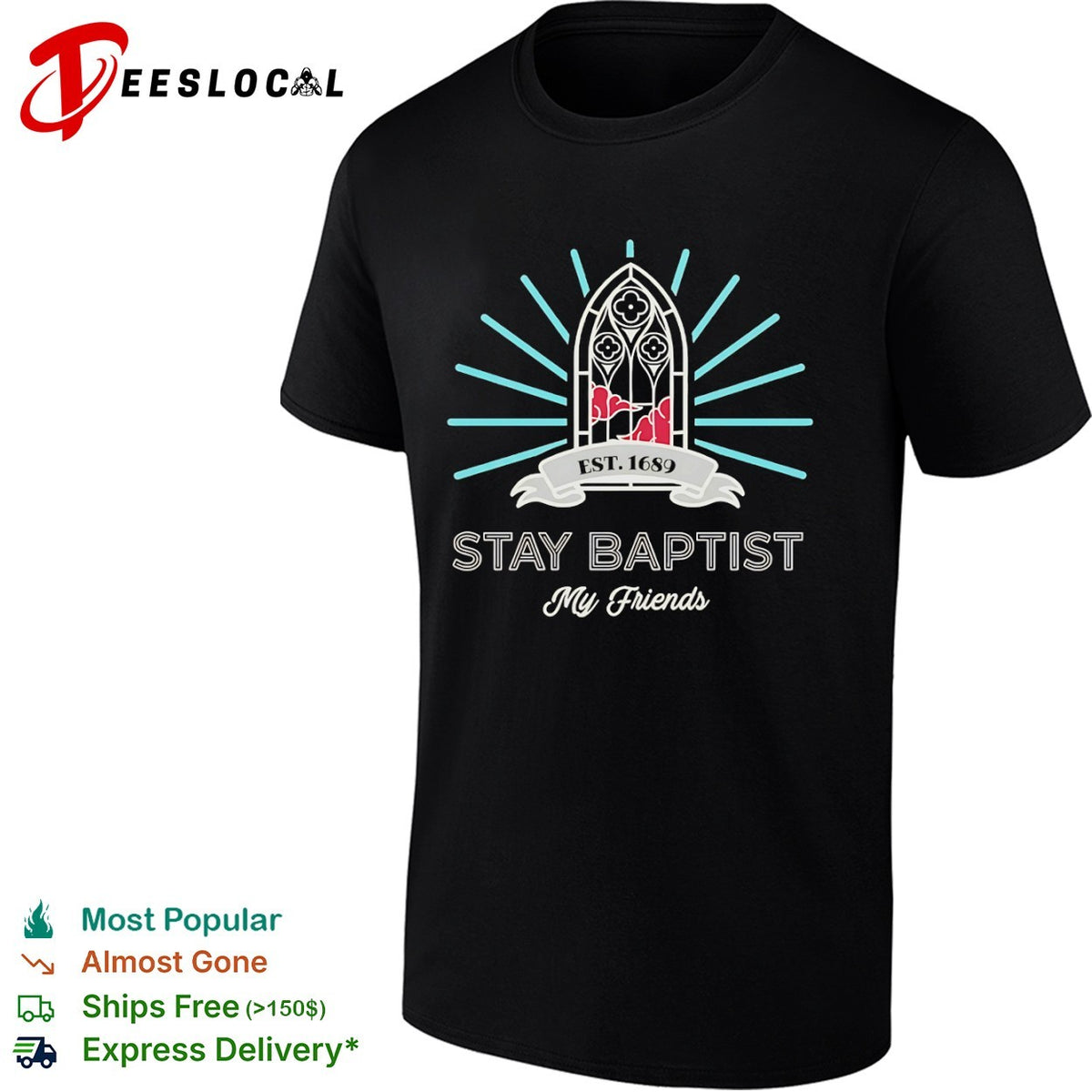 Stay Baptist My Friends Est 1689 Akatsuki Cloud Gothic Window Aesthetic shirt
