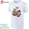 Stay cool buddy two robots relaxing beach chair cartoon sci-fi humor shirt