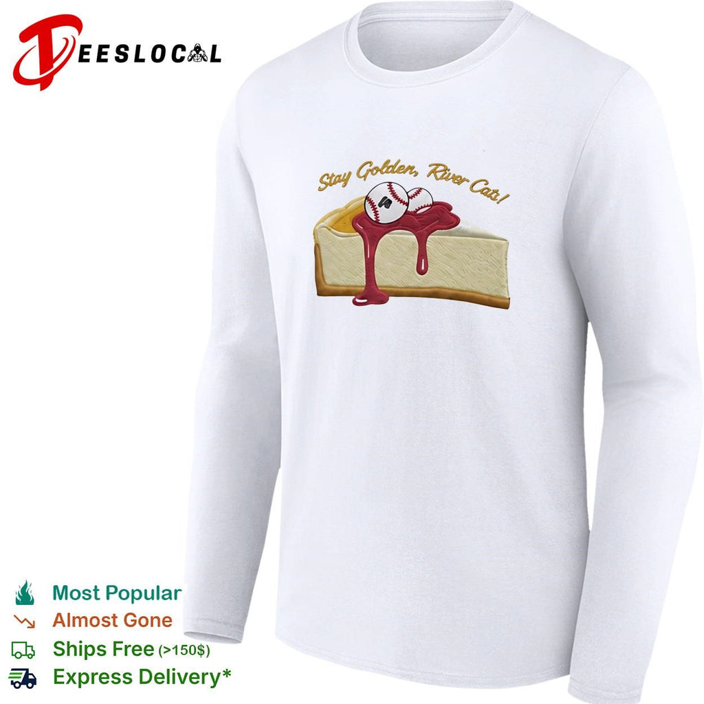 Stay golden River Cats cheesecake baseball funny graphic shirt