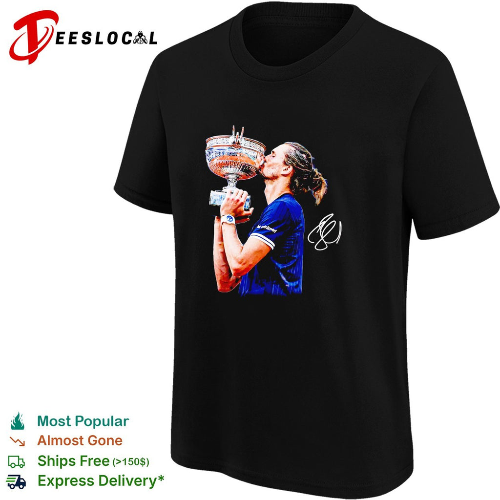 Stefanos Tsitsipas Roland Garros Muskeliers Cup French Open ATP tennis signature shirt