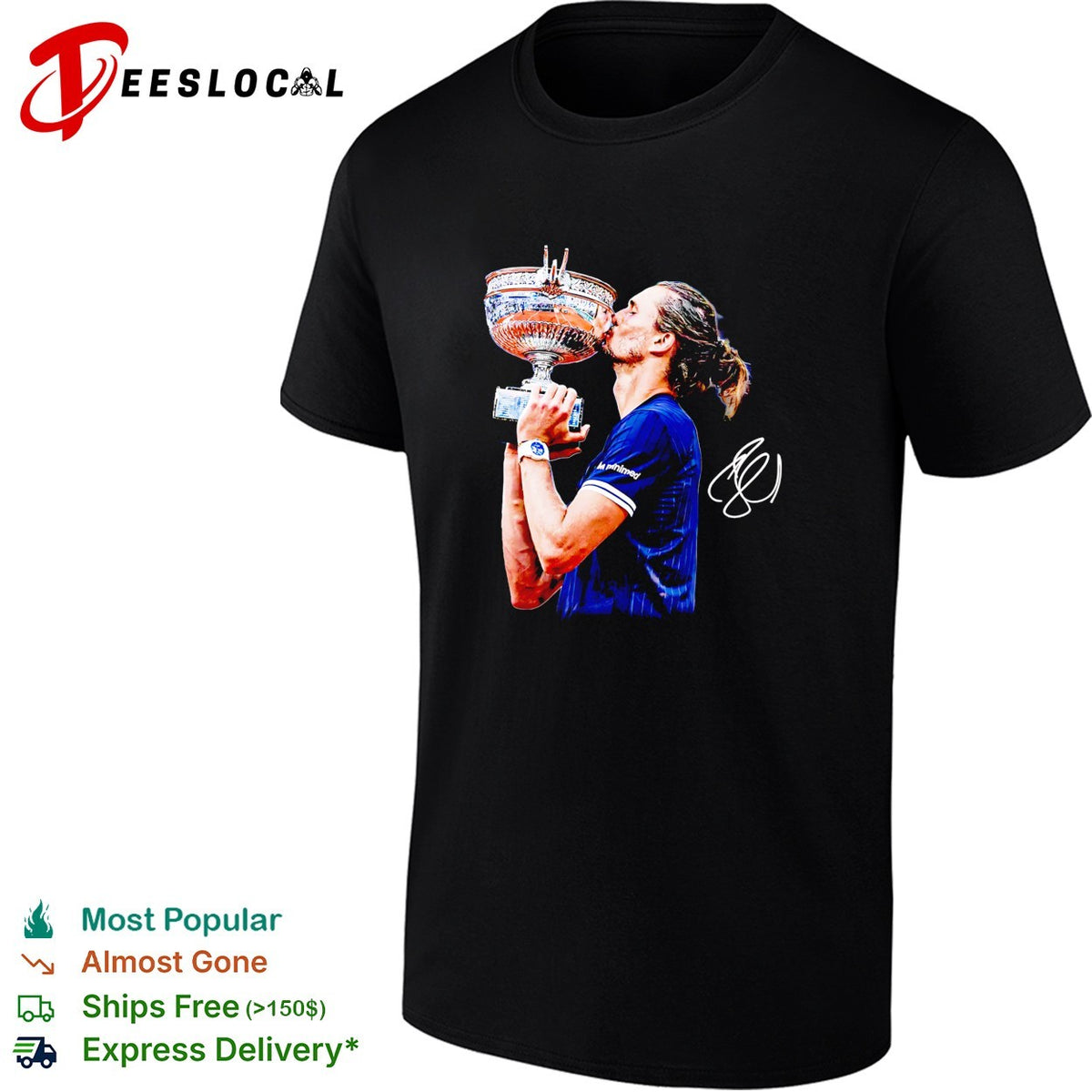 Stefanos Tsitsipas Roland Garros Muskeliers Cup French Open ATP tennis signature shirt