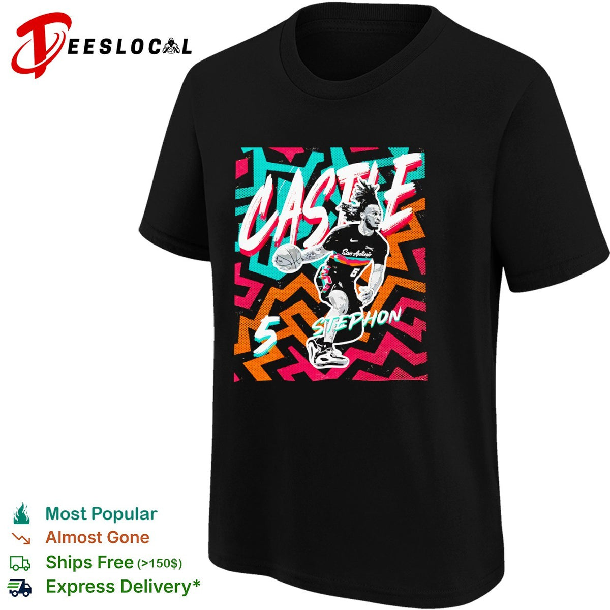Stephon Castle San Antonio Spurs NBA 5 Castle Stephon shirt