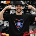 Stethoscope Heart Heartbeat It’s A Work Of Heart Chicago Cubs Baseball Logo T-Shirt