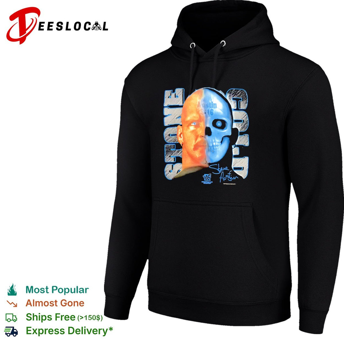 Stone Cold Steve Austin 3 16 World Wrestling Federation Skull Half Face shirt