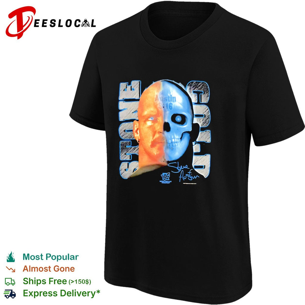 Stone Cold Steve Austin 3 16 World Wrestling Federation Skull Half Face shirt