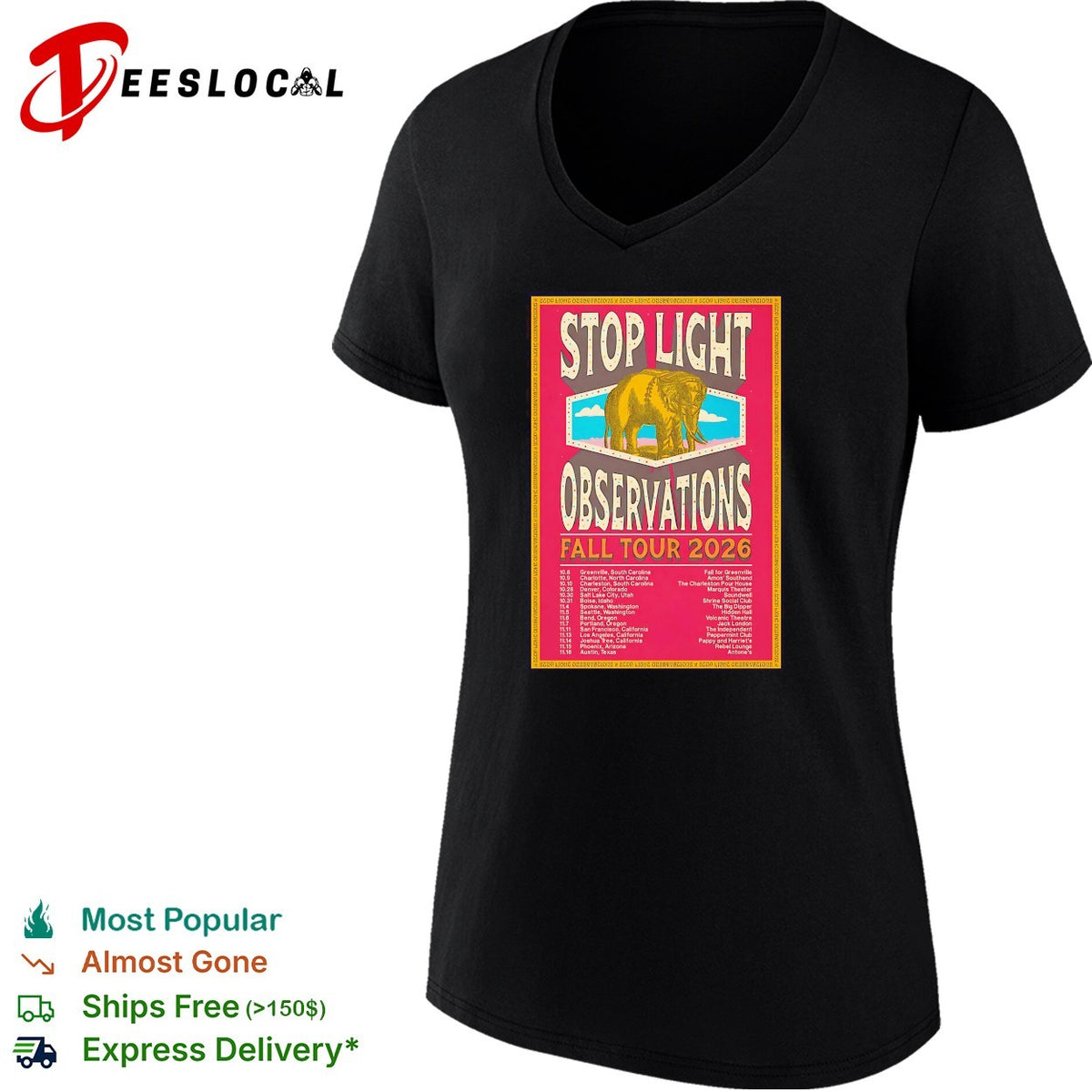 Stop Light Observations Fall Tour 2026 concert poster shirt