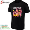 Stop playing with dolls pink silhouette figures illustration graphic shirt