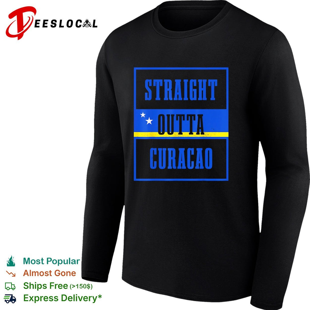 Straight Outta Curacao flag shirt
