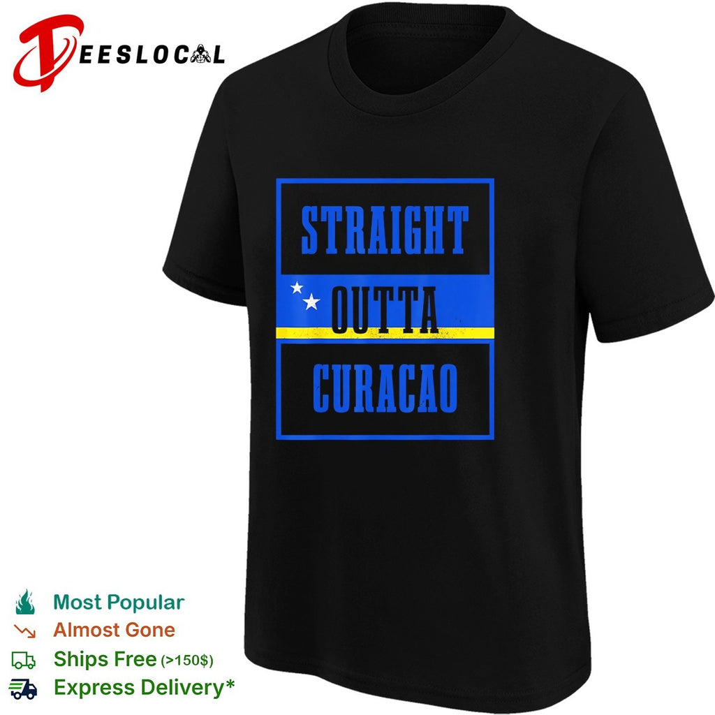 Straight Outta Curacao flag shirt