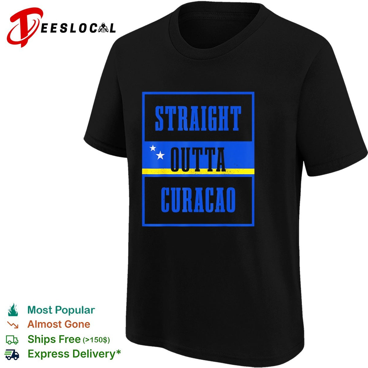 Straight Outta Curacao flag shirt