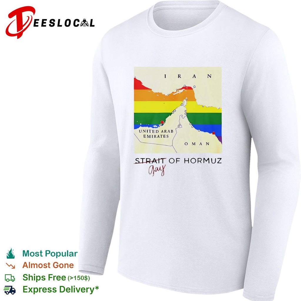 Strait of Hormuz Gay Map Iran United Arab Emirates Oman Rainbow shirt