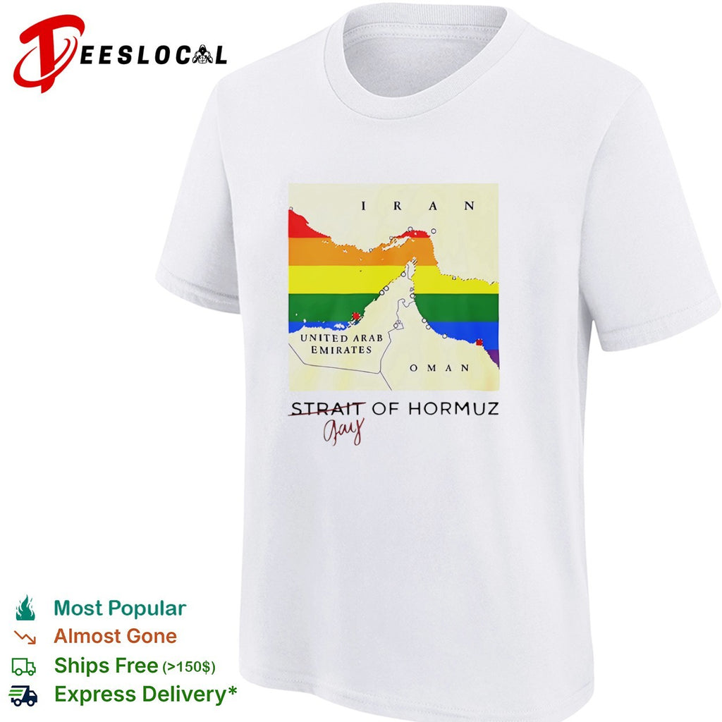 Strait of Hormuz Gay Map Iran United Arab Emirates Oman Rainbow shirt