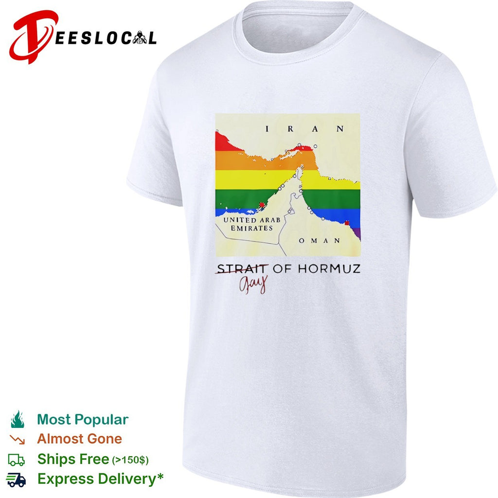 Strait of Hormuz Gay Map Iran United Arab Emirates Oman Rainbow shirt