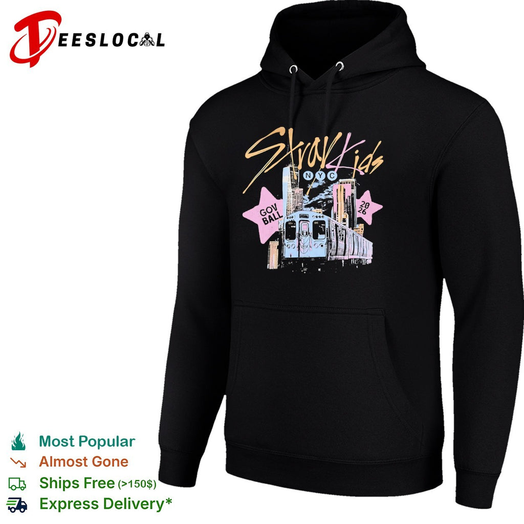 Stray Kids NYC Gov Ball 2026 Subway Train Design Concert Tour Music Festival shirt