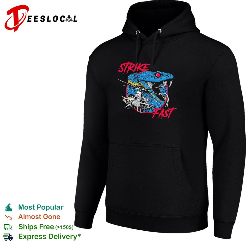 Strike fast snake helicopter military graphic shirt