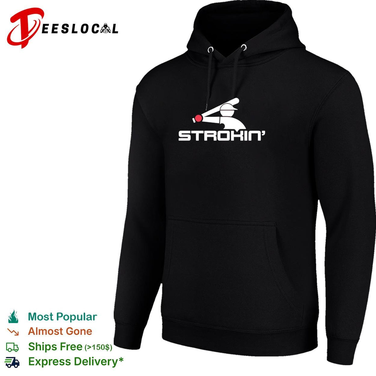 Strokin baseball batter silhouette logo graphic shirt