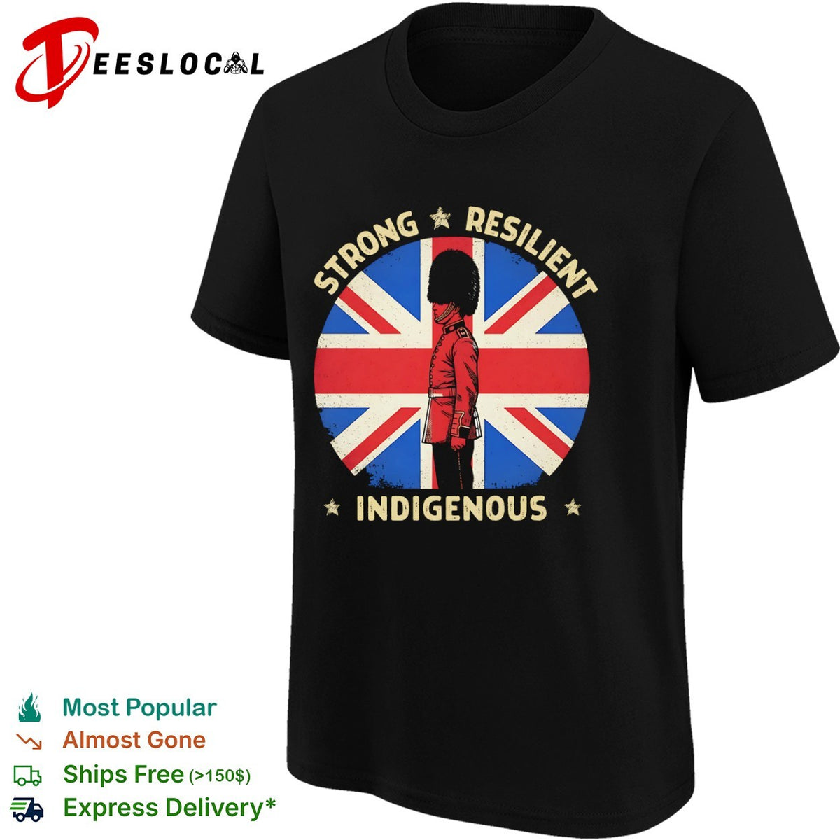 Strong Resilient Indigenous British Guard Union Jack Flag Shirt