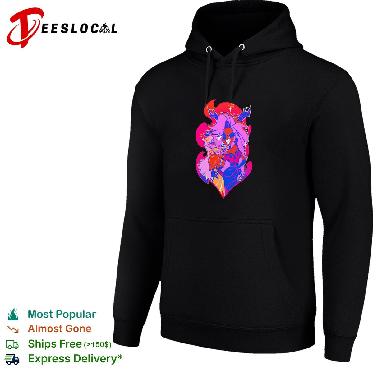 Stylized fantasy female character with dragon wings dark purple illustration art shirt