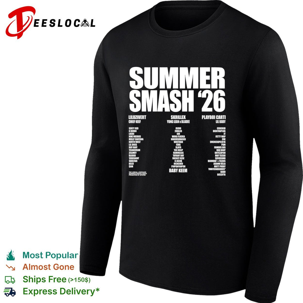 Summer Smash 26 Lil Uzi Vert Chief Keef Skrillex Yung Lean Bladee Playboi Carti shirt