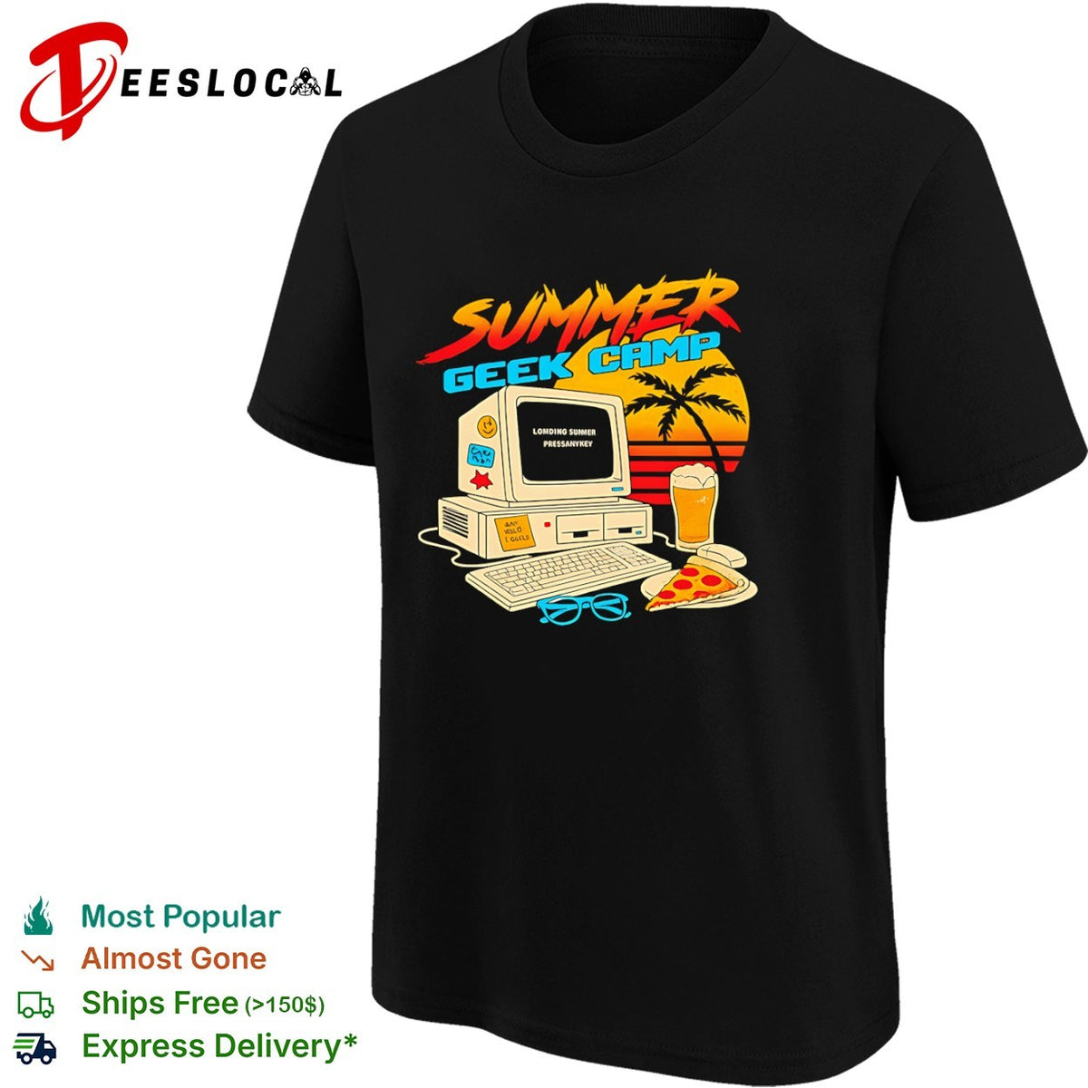 Summer geek camp loading press any key shirt