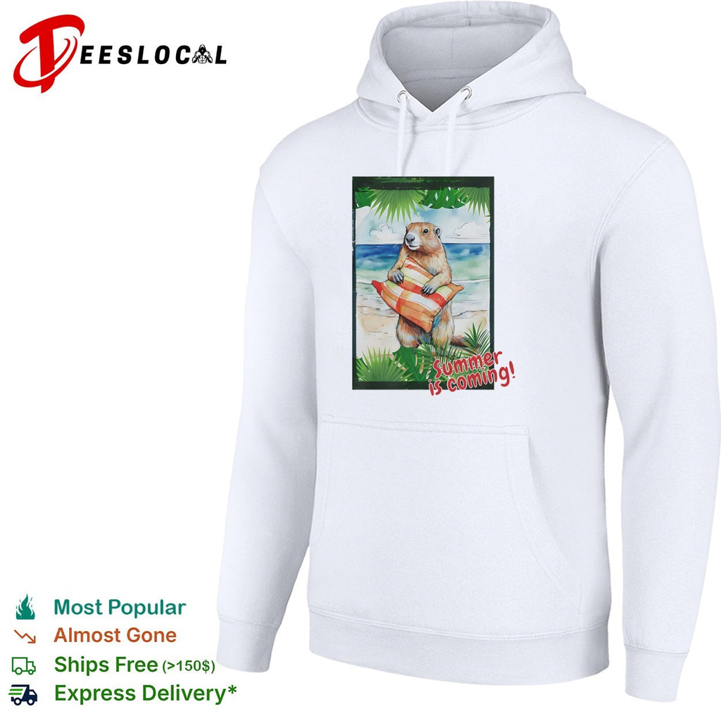Summer is coming Marmot with Plaid Pillow Beach Watercolor shirt