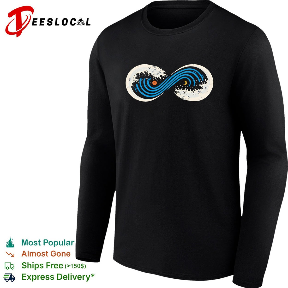 Sun and Moon Endless Great Wave vintage shirt