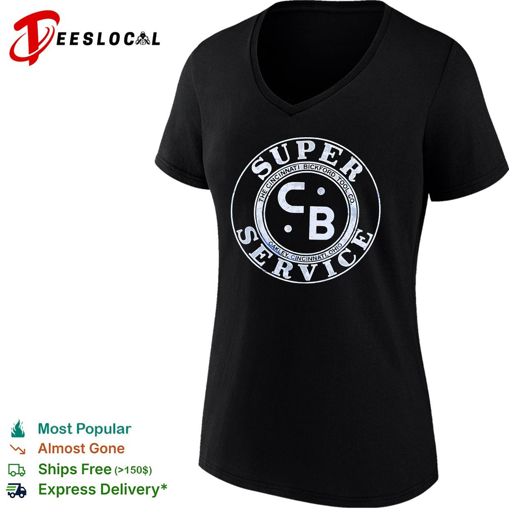 Super Service CB vintage Cincinnati gas station circular badge logo graphic shirt