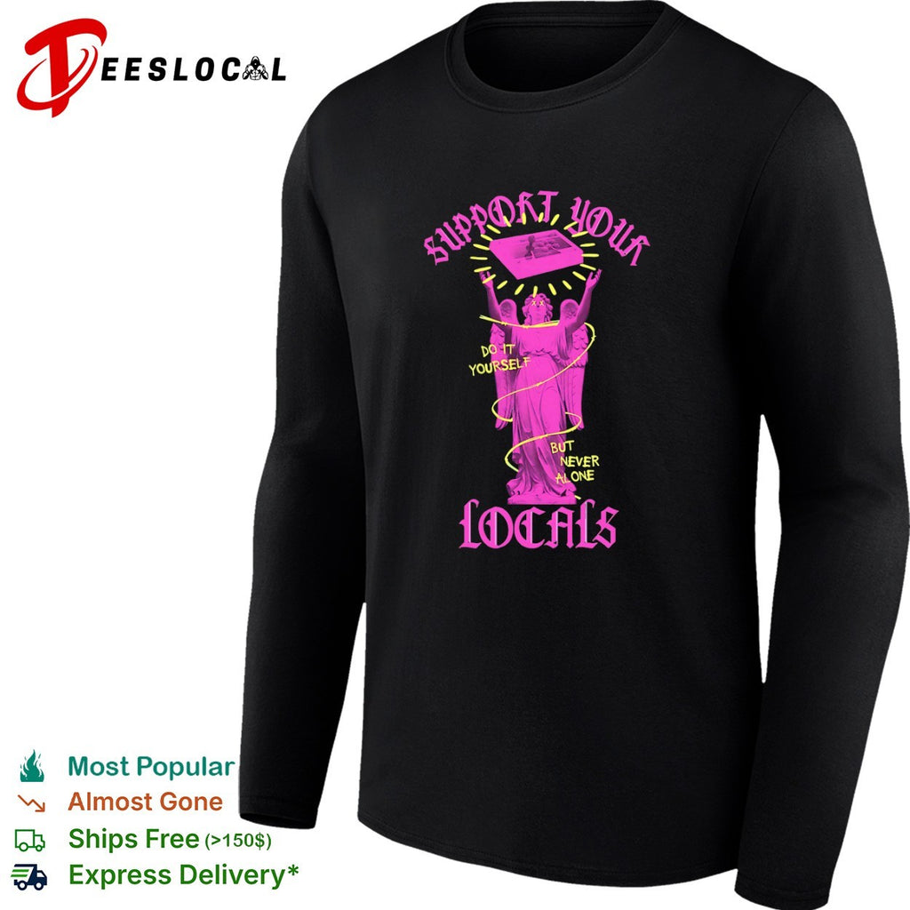 Support Your Locals Do It Yourself But Never Alone Arcade Joystick Gaming Shirt