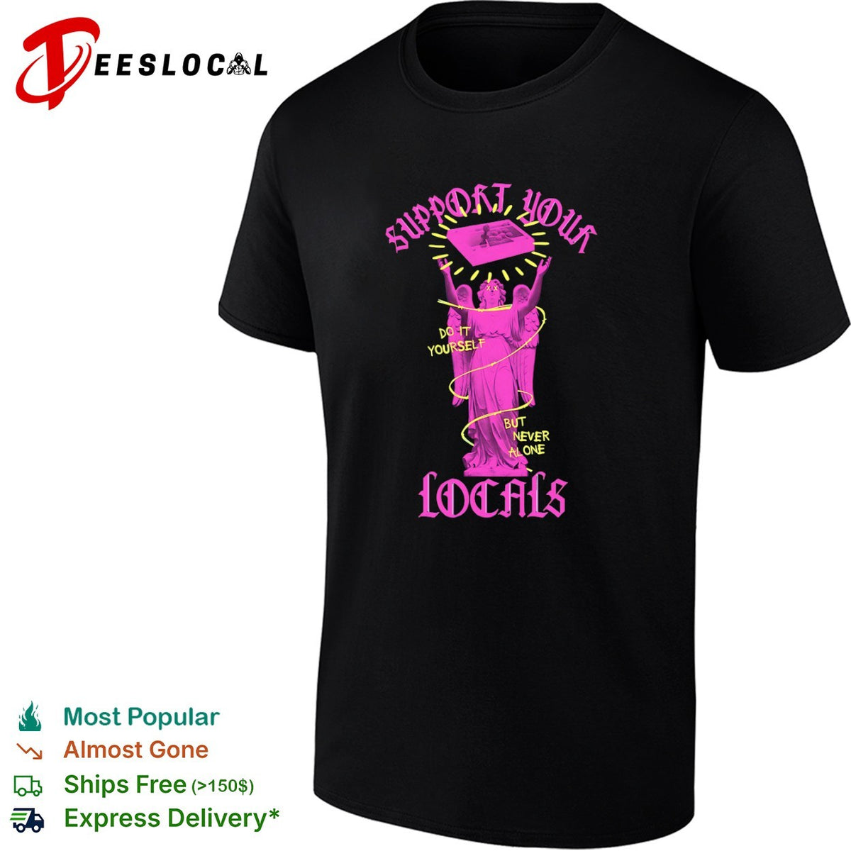Support Your Locals Do It Yourself But Never Alone Arcade Joystick Gaming Shirt