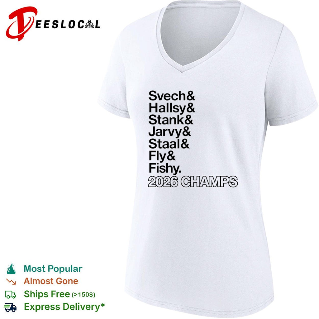 Svechnikov Hall Hamilton Stankoven Jarvis Staal Necas Aho Carolina Hurricanes shirt
