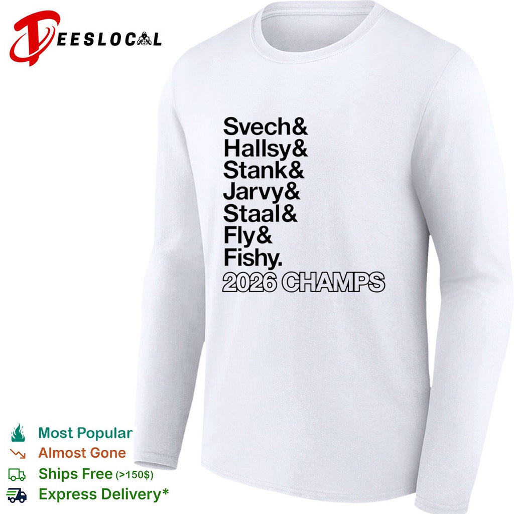 Svechnikov Hall Hamilton Stankoven Jarvis Staal Necas Aho Carolina Hurricanes shirt