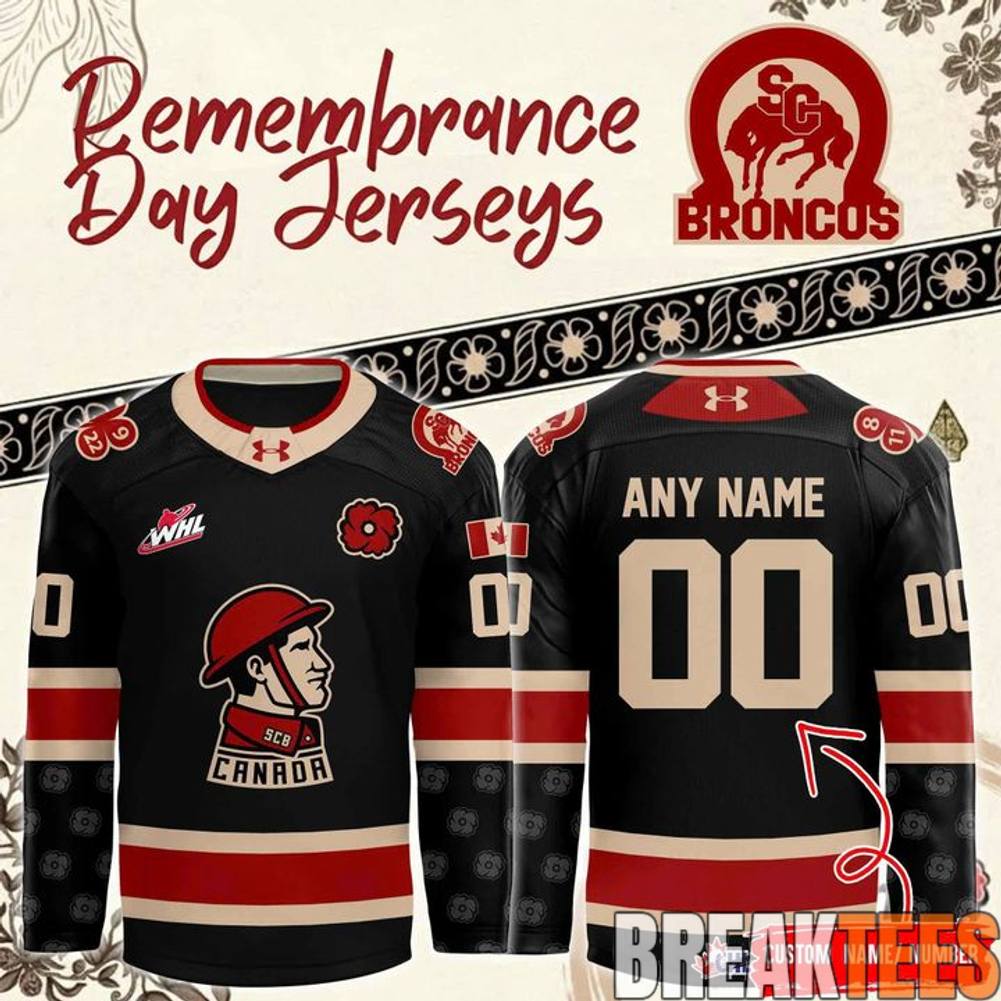 Swift Current Broncos Remembrance Day Hockey Jersey